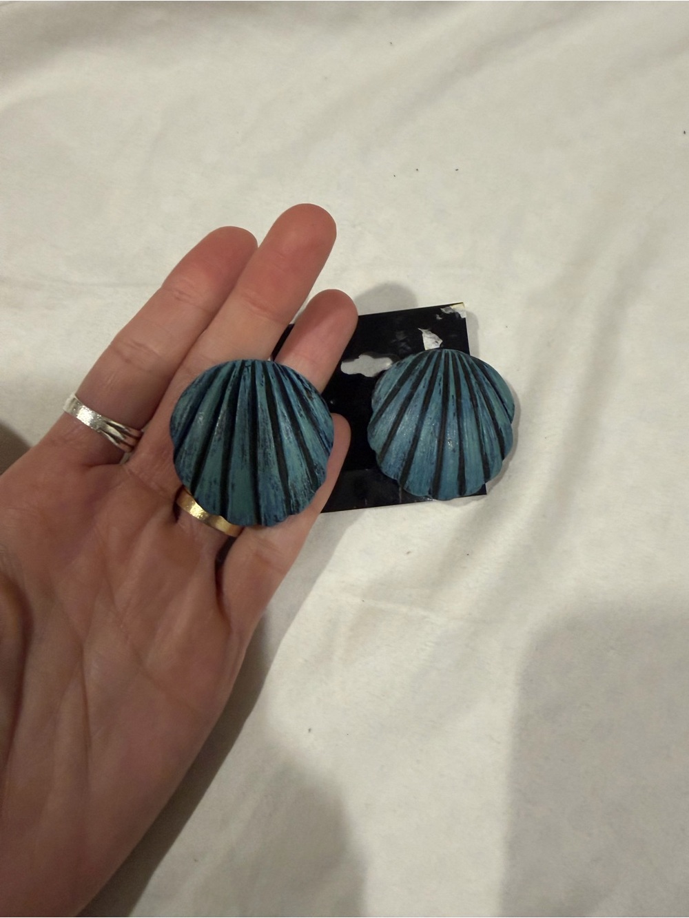 Blue Shell carved Wood